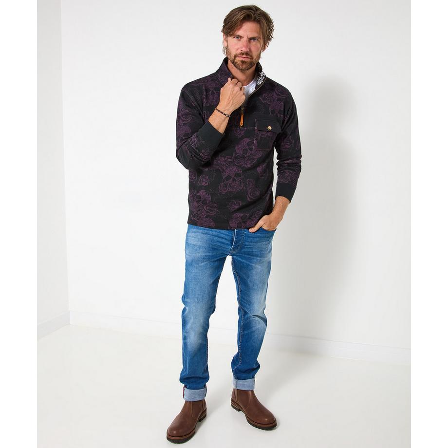 Joe Browns Col Cheminée Imprimé Tête de Mort Manches Longues  