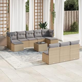 VidaXL set divano da giardino Polirattan  