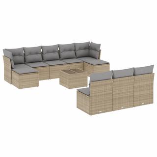 VidaXL set divano da giardino Polirattan  