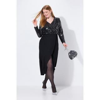 Ulla Popken Maxi Bodyconkleid Glitzerjersey Langer Rock  