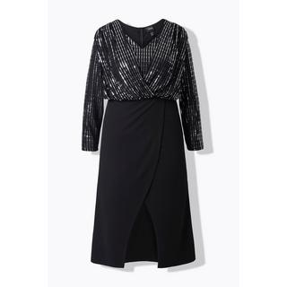 Ulla Popken Maxi Bodyconkleid Glitzerjersey Langer Rock  