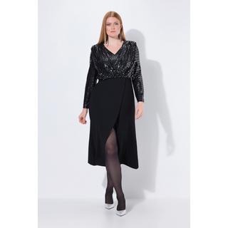 Ulla Popken Maxi Bodyconkleid Glitzerjersey Langer Rock  