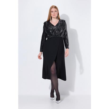 Ulla Popken Maxi Bodyconkleid Glitzerjersey Langer Rock  