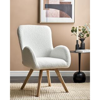 Beliani Fauteuil en Bouclé Scandinave BJARN  