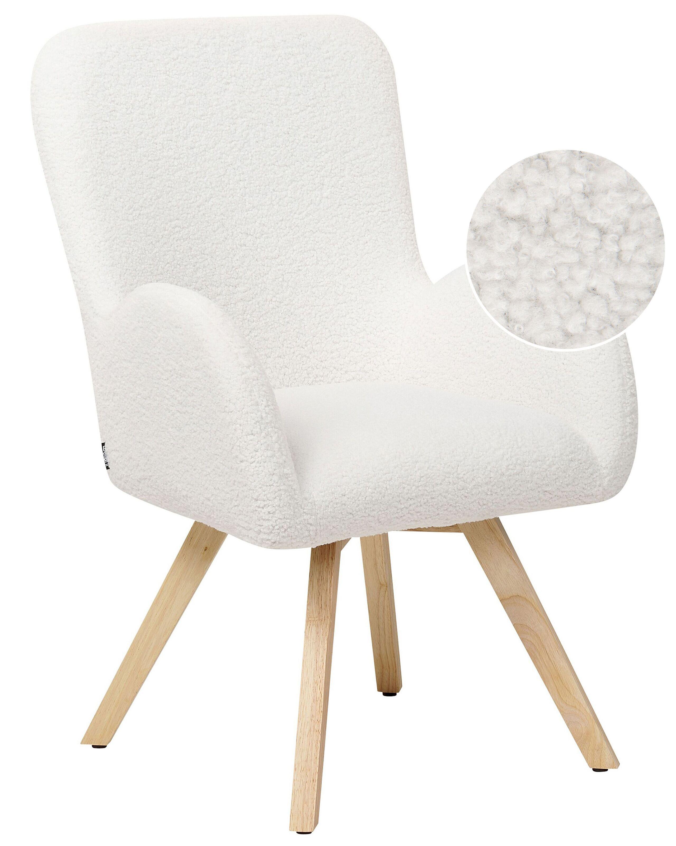 Beliani Fauteuil en Bouclé Scandinave BJARN  