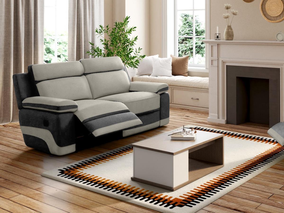 Vente-unique Relaxsofa Microfaser 3Sitzer TALCA  