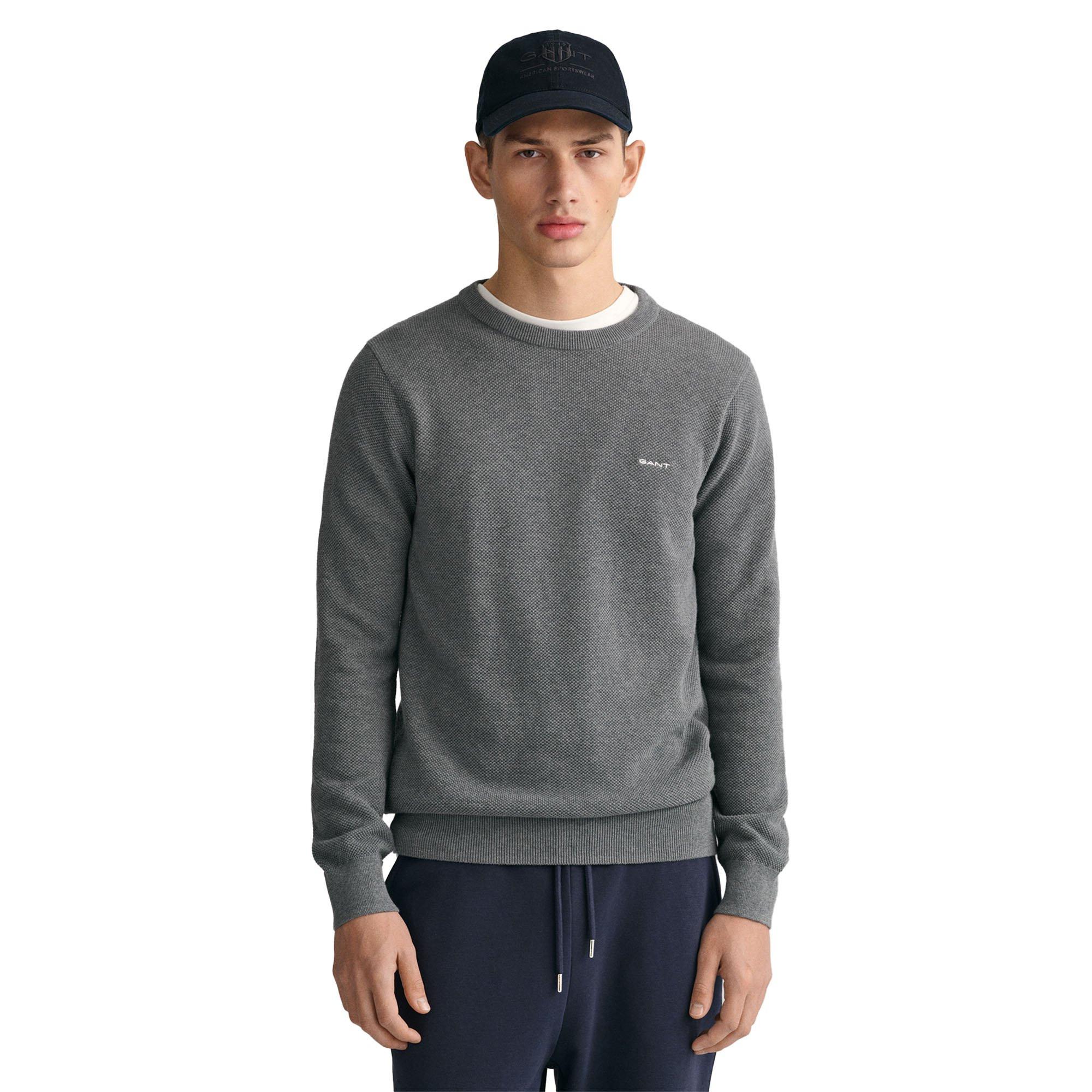 GANT Baumwoll Piqué Rundhals Pullover  