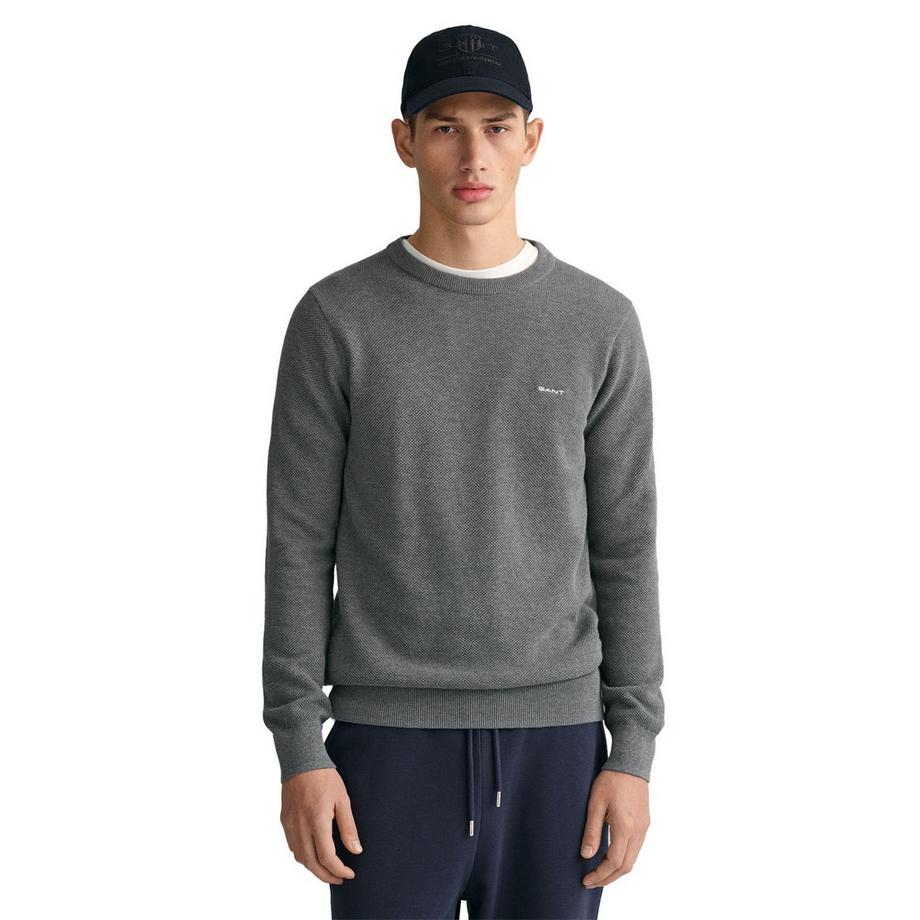 GANT Baumwoll Piqué Rundhals Pullover  