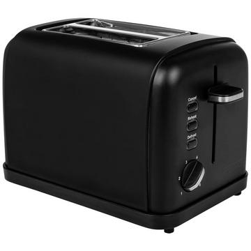 Black Steel Toaster mit Brötchenaufsatz