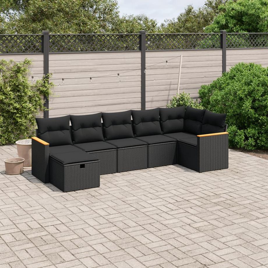 VidaXL Ensemble de canapés de jardin rotin synthétique  