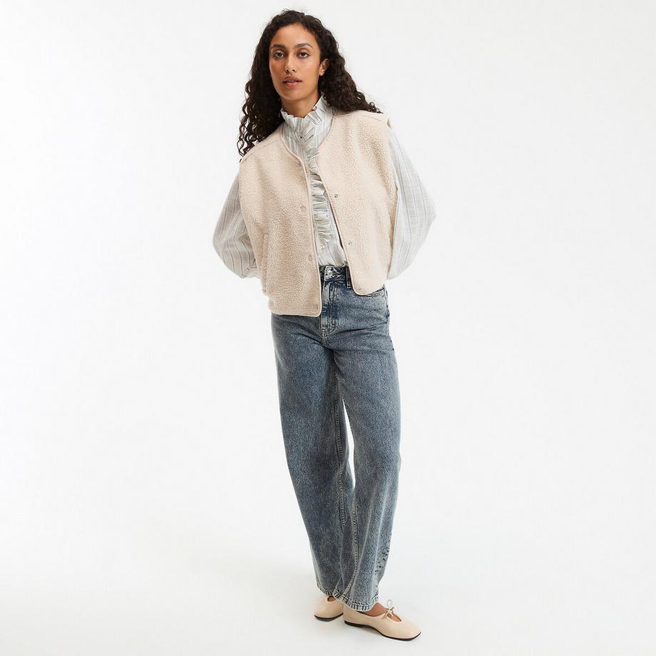 La Redoute Collections Gilet oversize en sherpa  