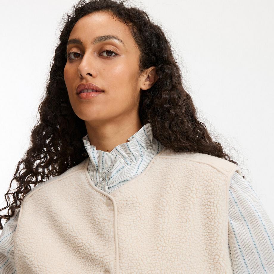 La Redoute Collections Gilet oversize en sherpa  