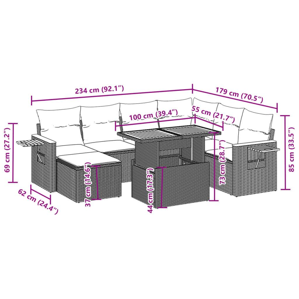 VidaXL Garten sofagarnitur poly-rattan  