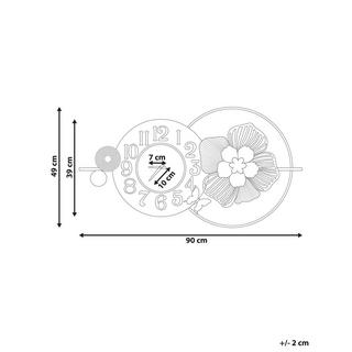 Beliani Wanduhr aus Eisen Retro BERKERIUM  