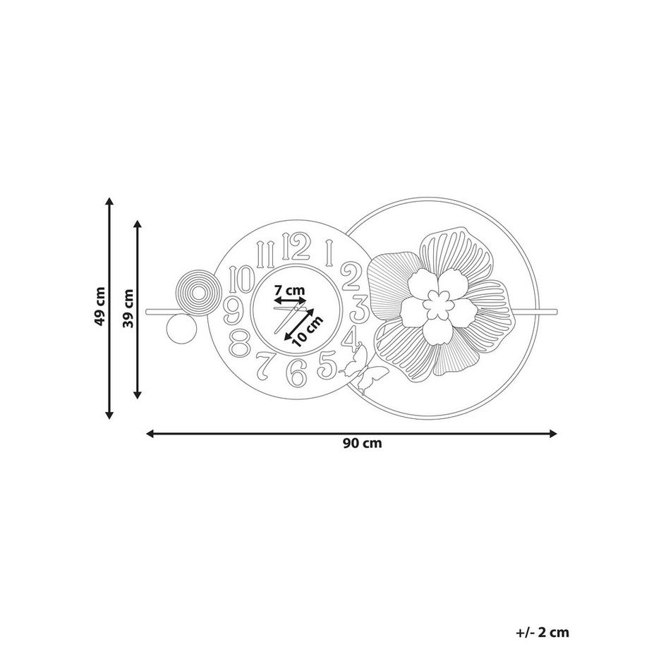 Beliani Wanduhr aus Eisen  BERKERIUM  