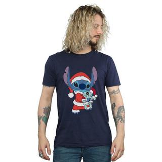 Disney Stitch Santa T-Shirt Natalizia  