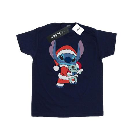 Disney Stitch Santa T-Shirt Natalizia  