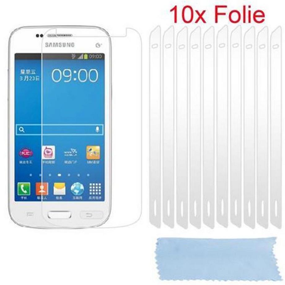 Displayschutzfolien kompatibel mit Samsung Galaxy TREND 3 - Schutzfolien in HIGH CLEAR - 10 Stück hochtransparenter Schutzfolien gegen Staub, Schmutz und Kratzer