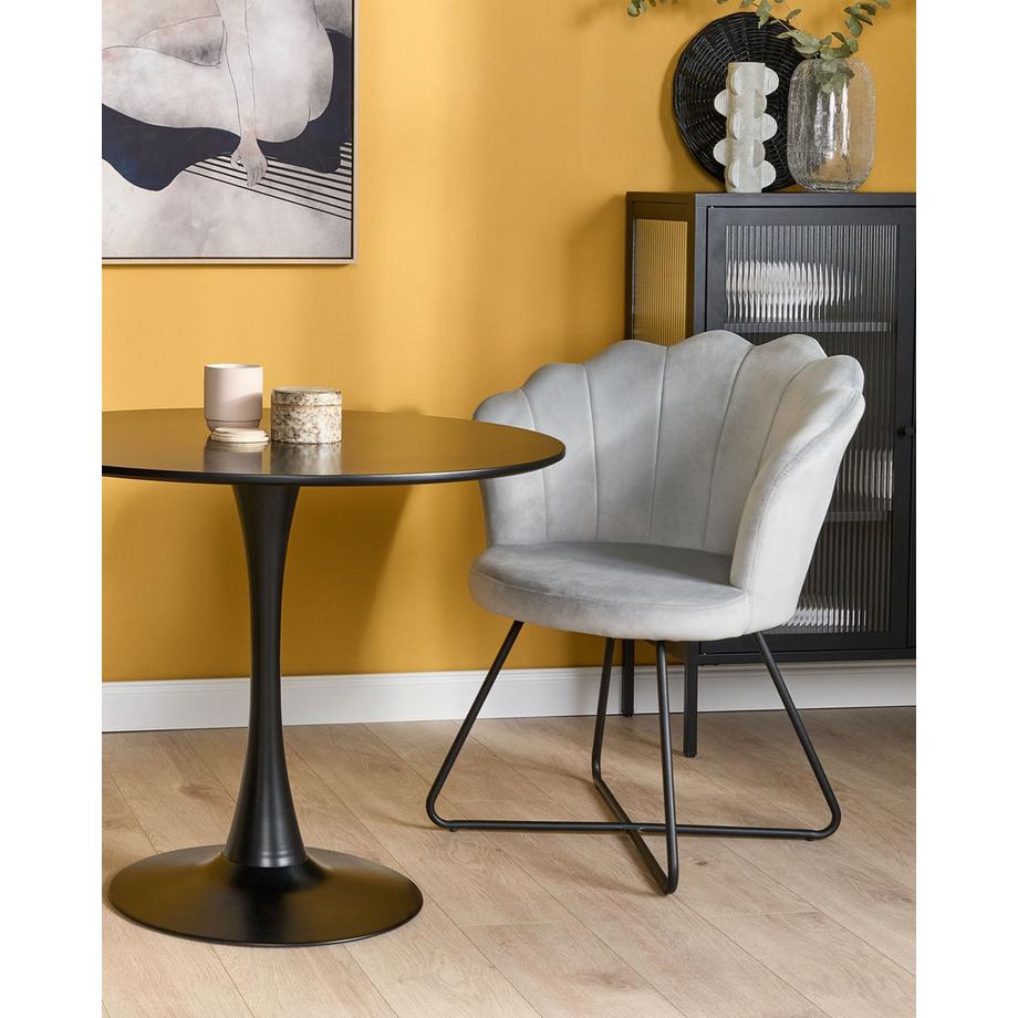 Beliani Sessel aus Samtstoff Retro LOVELOCK  