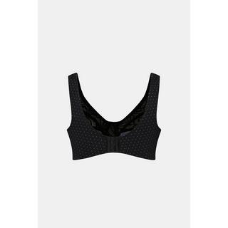 Ulla Popken Reggiseno Sostenitivo Pois Pizzo senza Ferretto Coppa C-F  