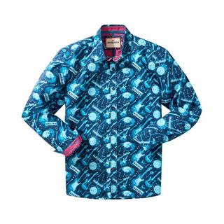 Joe Browns Hemd mit Gitarrenprint und Kontrastdetails  