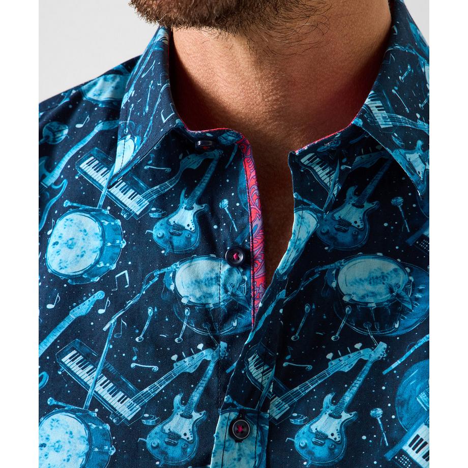 Joe Browns Chemise imprimé guitare bordures contrastées  