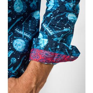 Joe Browns Hemd mit Gitarrenprint und Kontrastdetails  