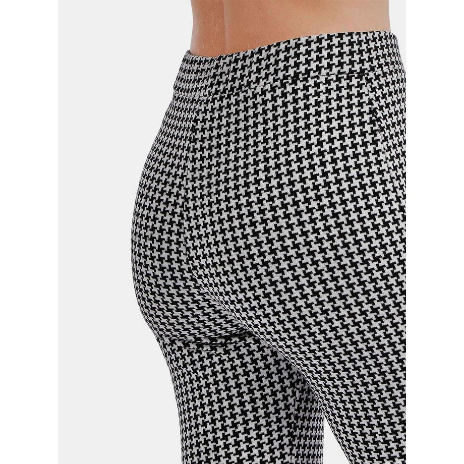 Admas Pata De Gallo Pantalon Élastique Pied-de-Poule  