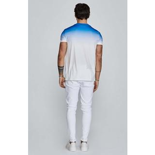 Sik Silk  T-shirt Fade T-Shirt in Blue, White 