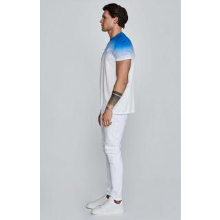 Sik Silk  T-shirt Fade T-Shirt in Blue, White 