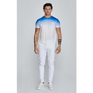 Sik Silk  T-shirt Fade T-Shirt in Blue, White 