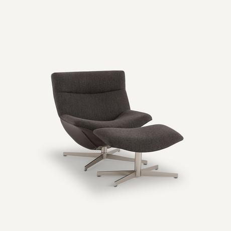 AM.PM Fauteuil relax pivotant et son repose-pied  