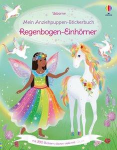 Usborne  Mein Anziehpuppen-Stickerbuch: Regenbogen-Einhörner 