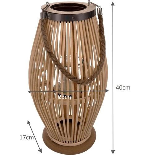 Ruhhy Bambus-Rattan-Laterne Gardlov 24282  