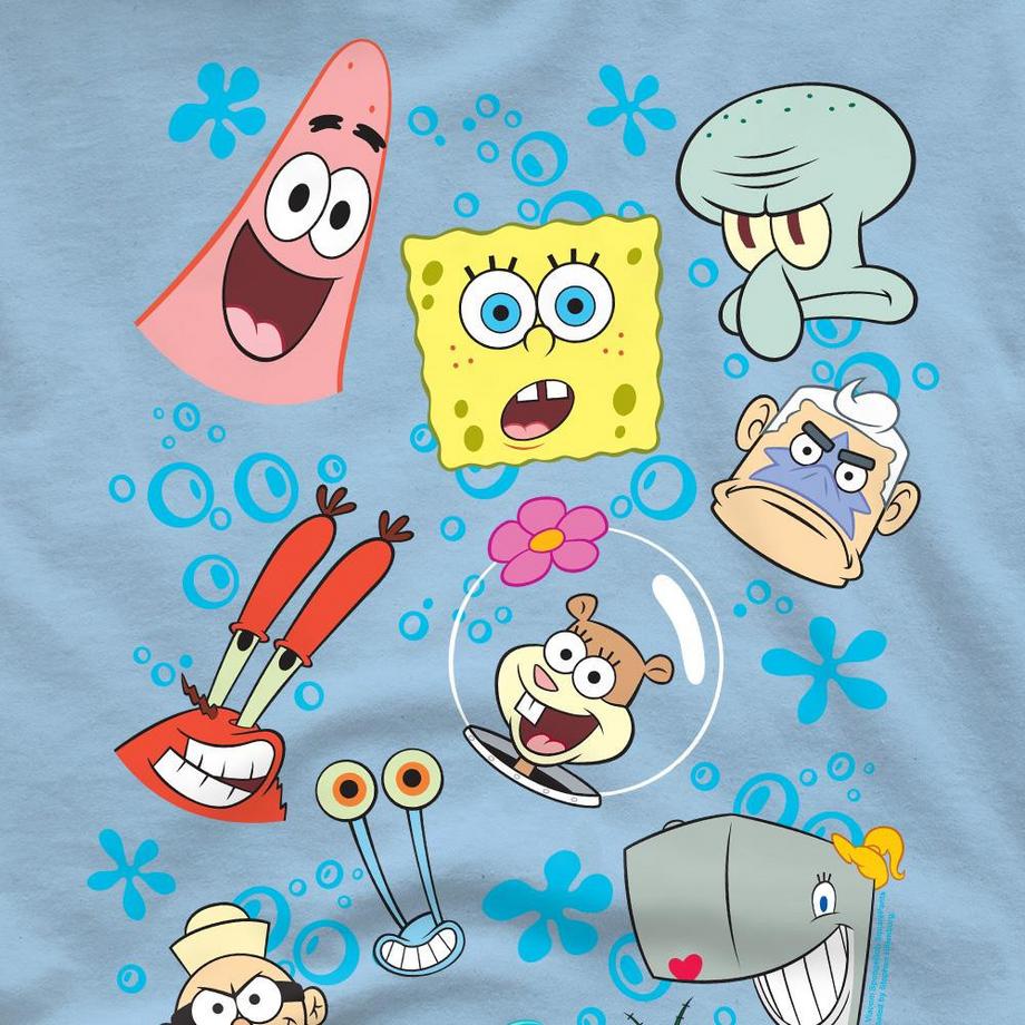 Nickelodeon  Maglietta Volti Dei Personaggi 