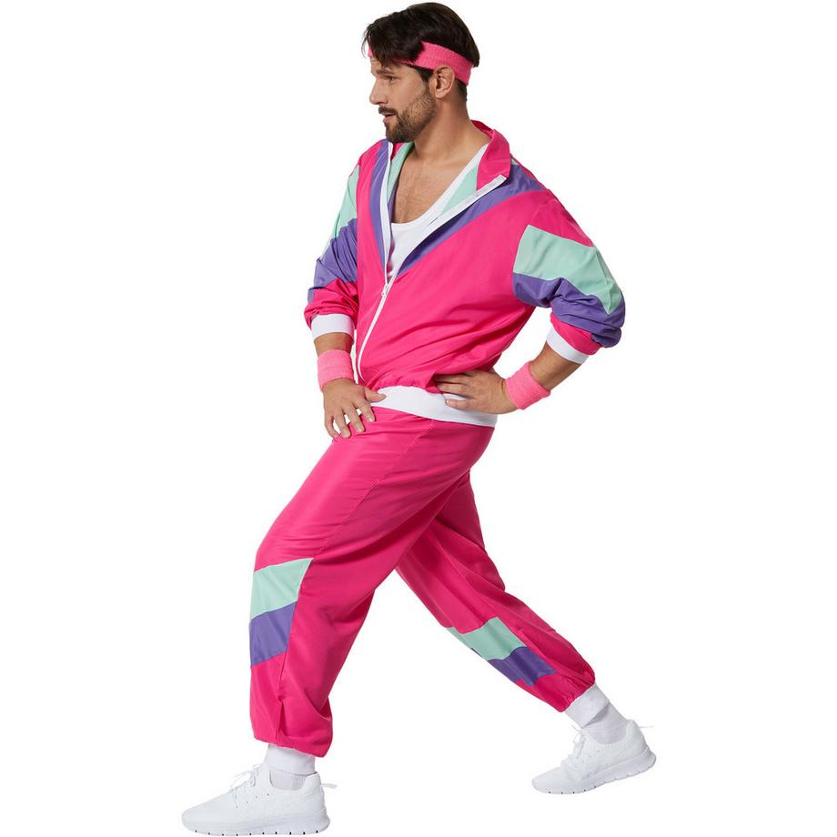 Tectake  Costume da uomo Tuta da jogging retrò anni '80/'90 