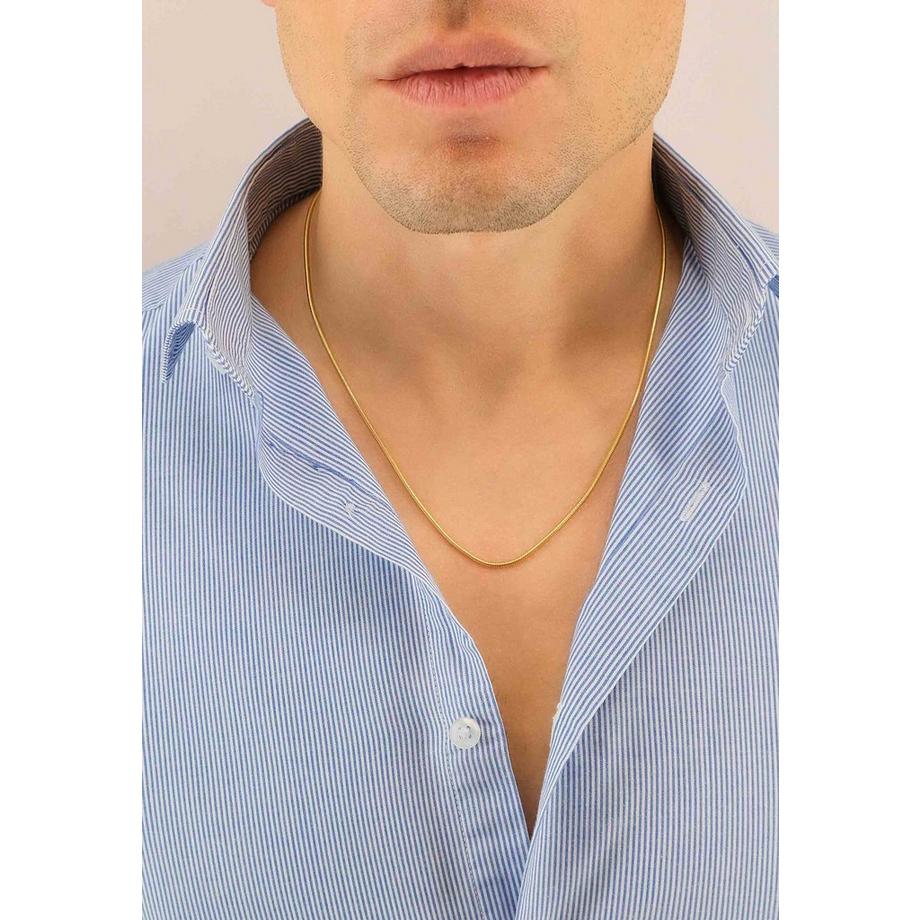 MUAU Schmuck  Collier Schlange Gelbgold 750, 1.6mm, 50cm 