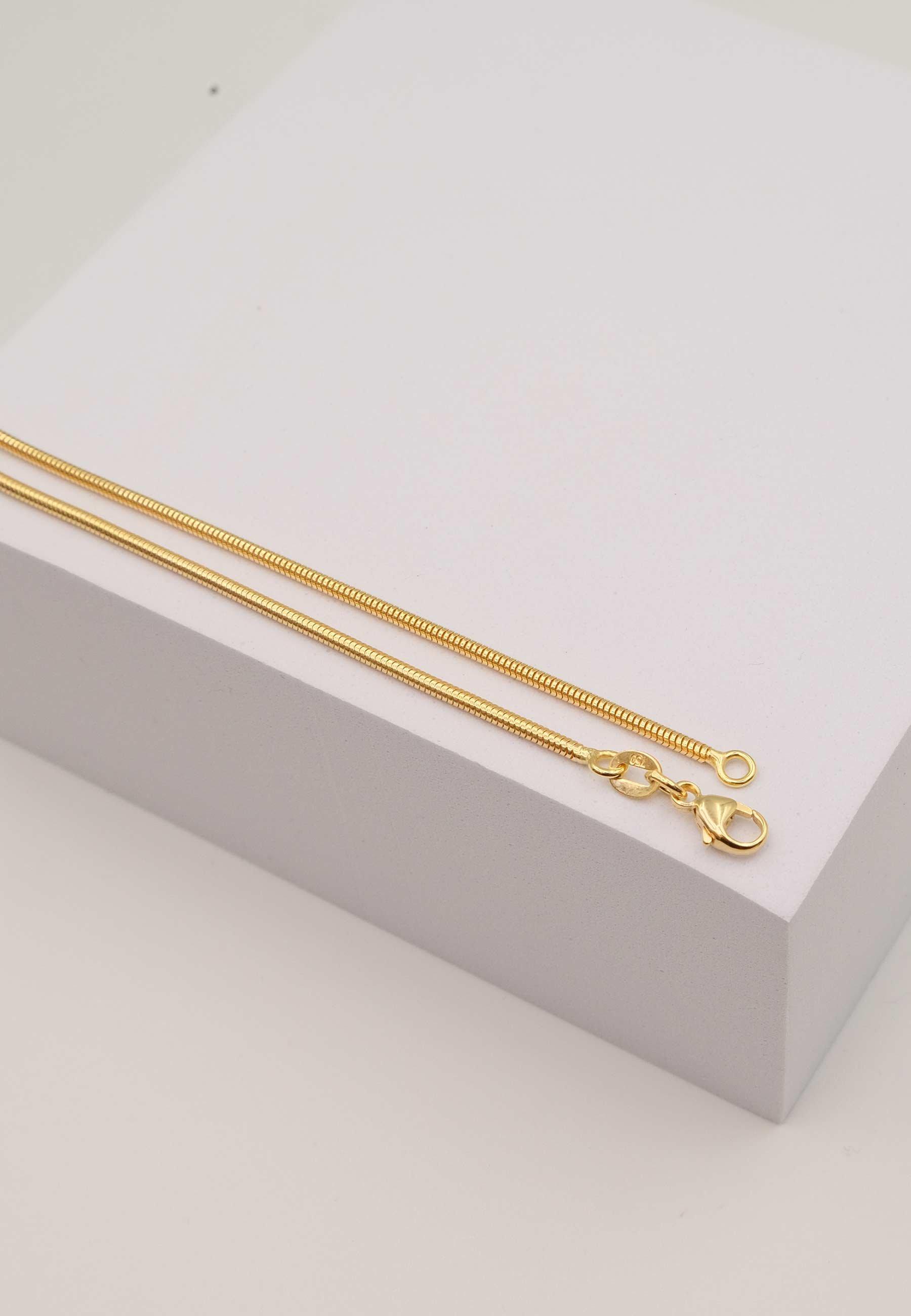 MUAU Schmuck  Collier Schlange Gelbgold 750, 1.6mm, 50cm 