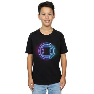 MARVEL  Black Widow Neon Logo TShirt 