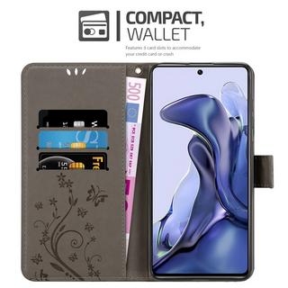 Cadorabo  Hülle für Xiaomi 11T  11T PRO Blumen Design Magnetverschluss 