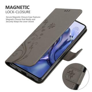 Cadorabo  Housse compatible avec Xiaomi 11T / 11T PRO - Coque de protection au design floral avec fermeture magnétique, fonction de support et emplacements pour cartes 