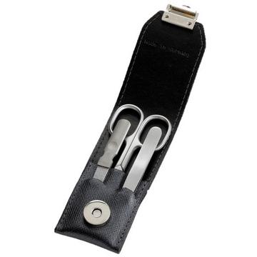 Herba.Manikür Set 3-teilig Inox im Stecketui, schwarz
