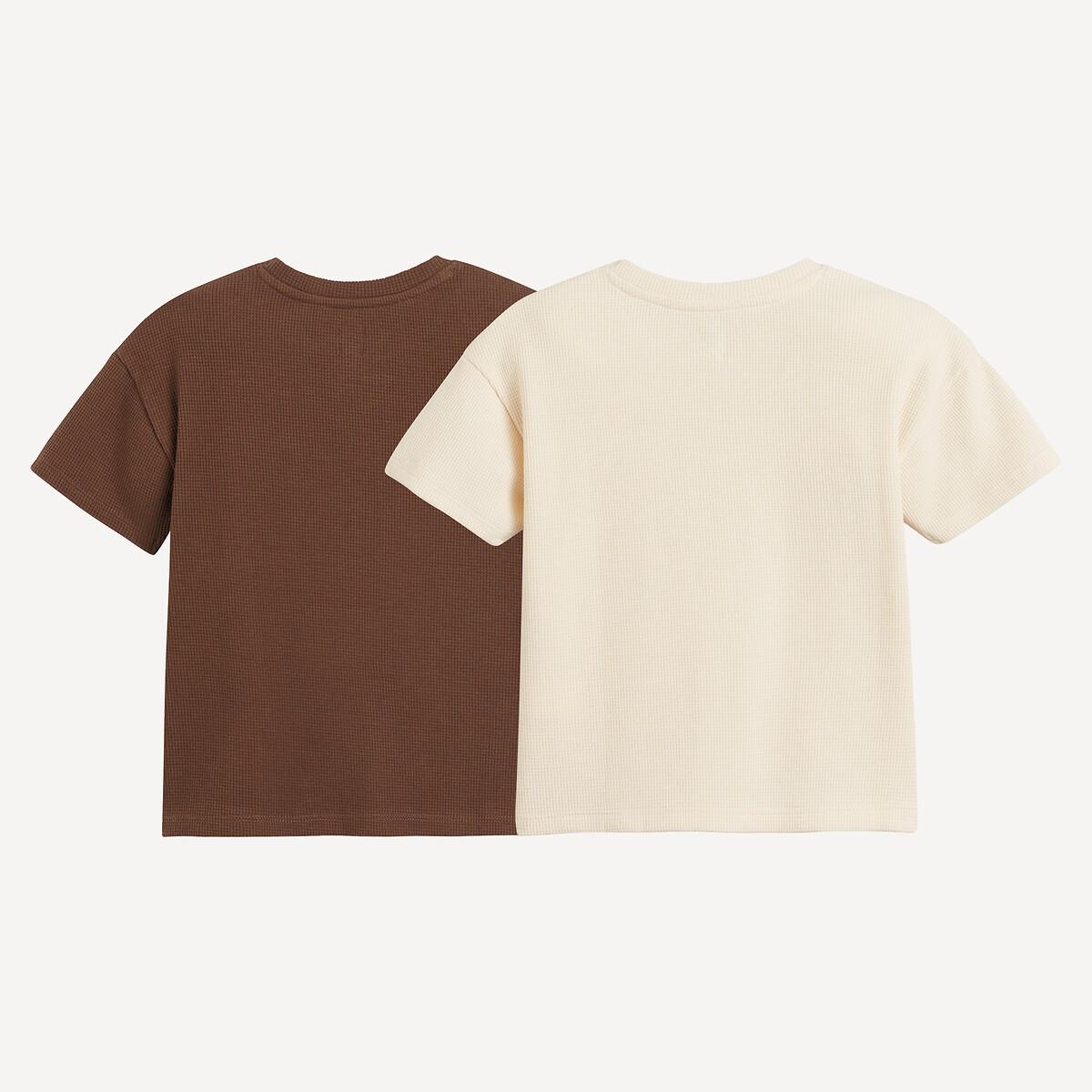 La Redoute Collections  2er-Pack T-Shirts aus Waffelpikee 
