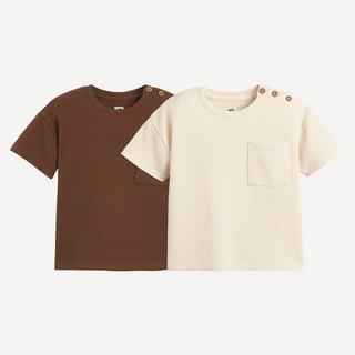 La Redoute Collections  2er-Pack T-Shirts aus Waffelpikee 