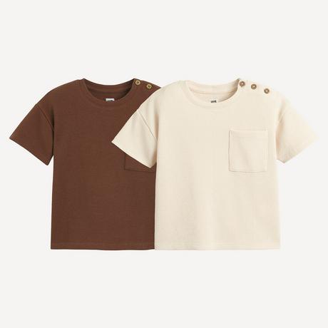La Redoute Collections  2er-Pack T-Shirts aus Waffelpikee 