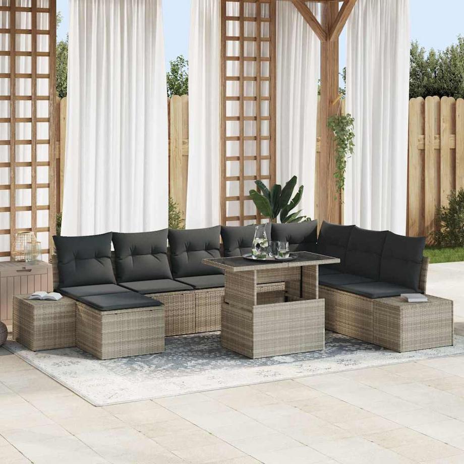 VidaXL Canapé de jardin poly rattan  