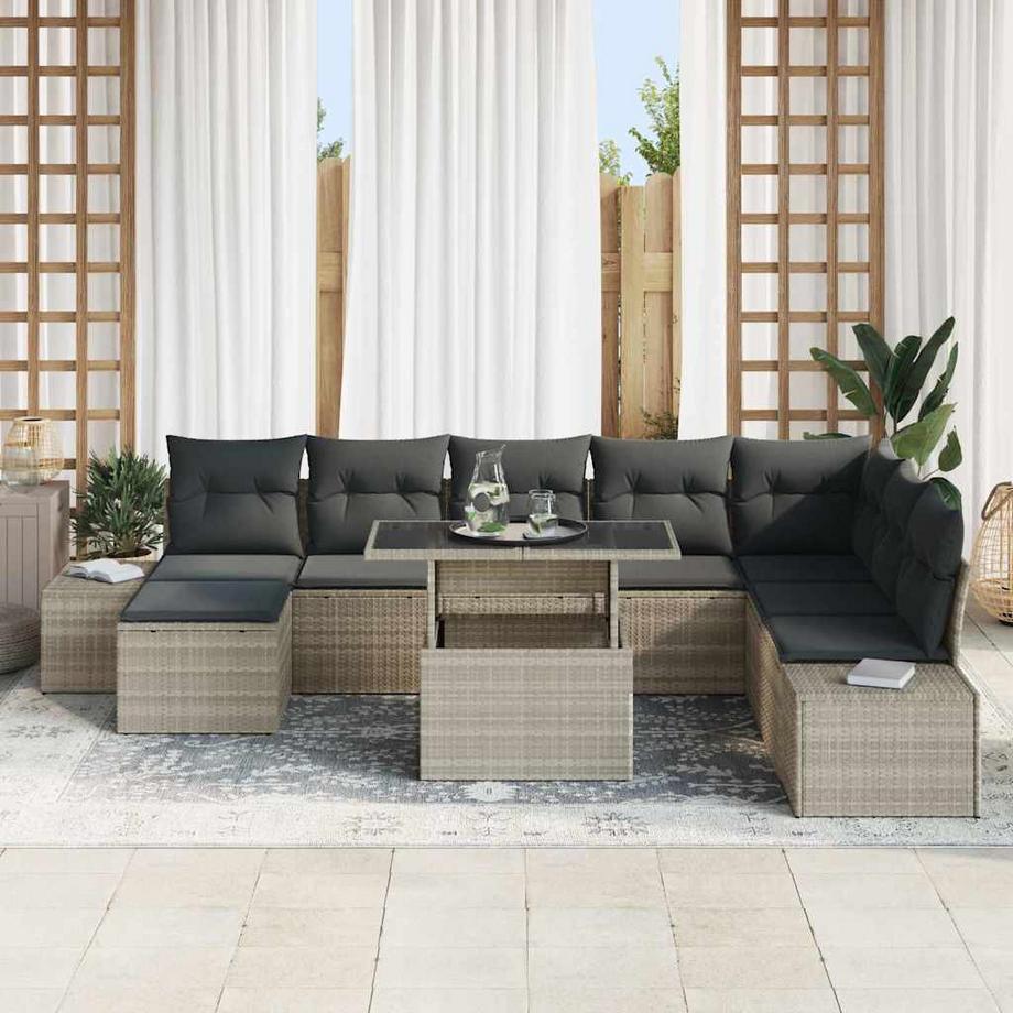 VidaXL Canapé de jardin poly rattan  