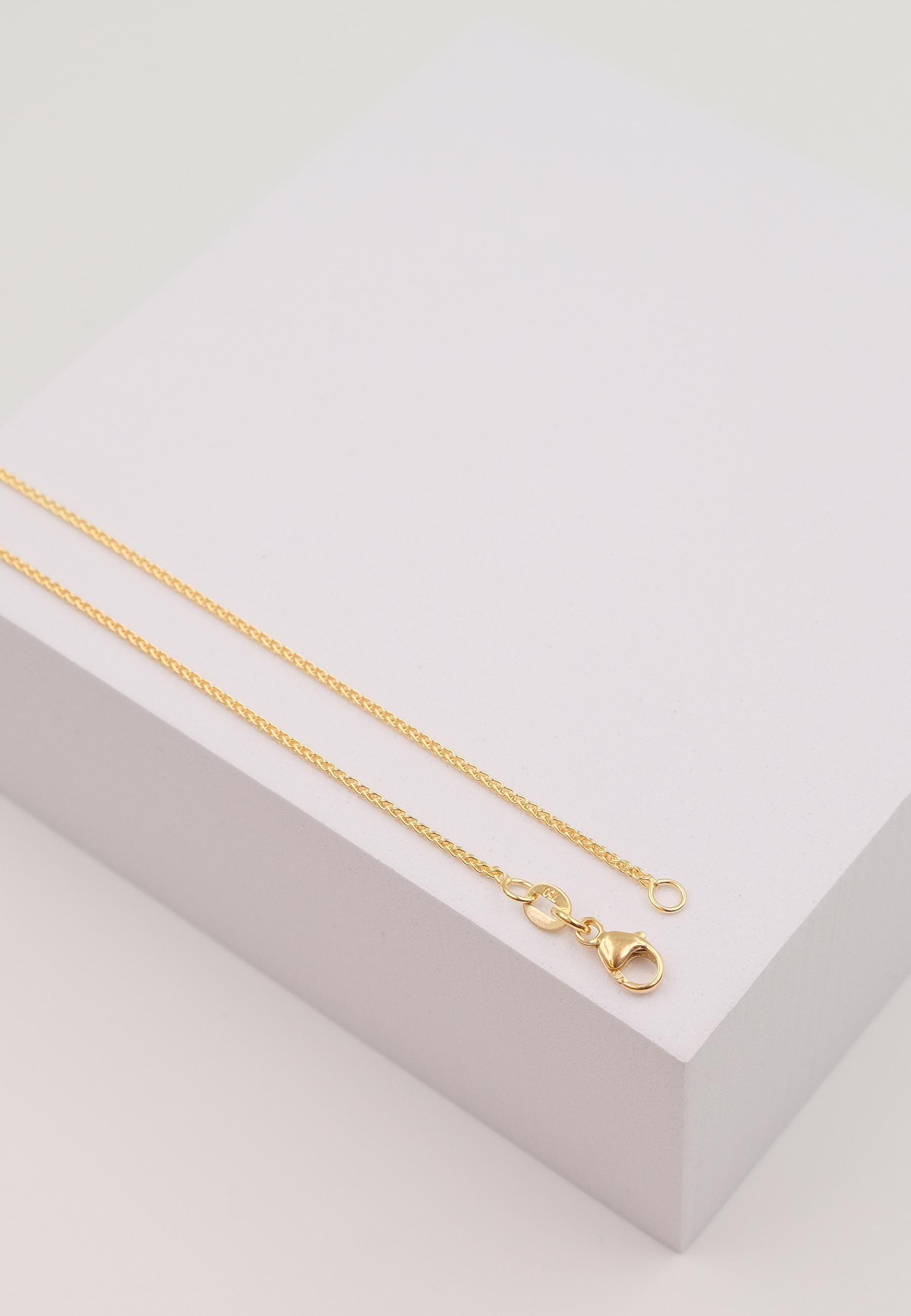 MUAU Schmuck  Collier Zopf Gelbgold 375, 1.2mm, 45cm 