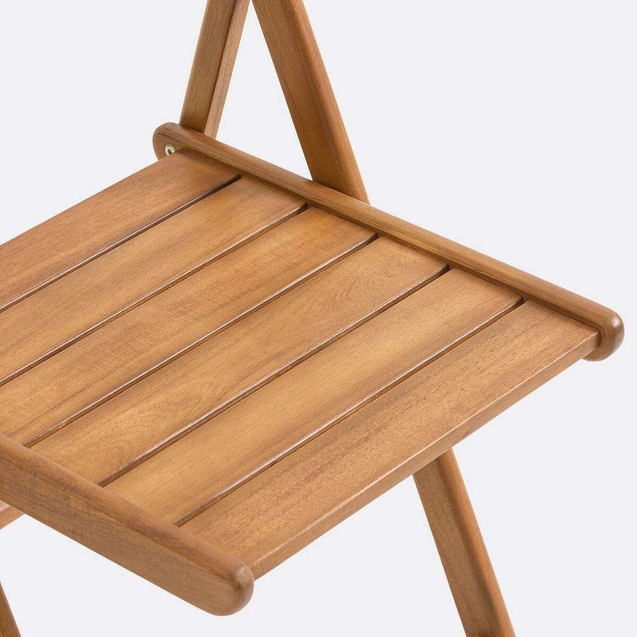 La Redoute Intérieurs Lot de 2 chaises de jardin en acacia massif  
