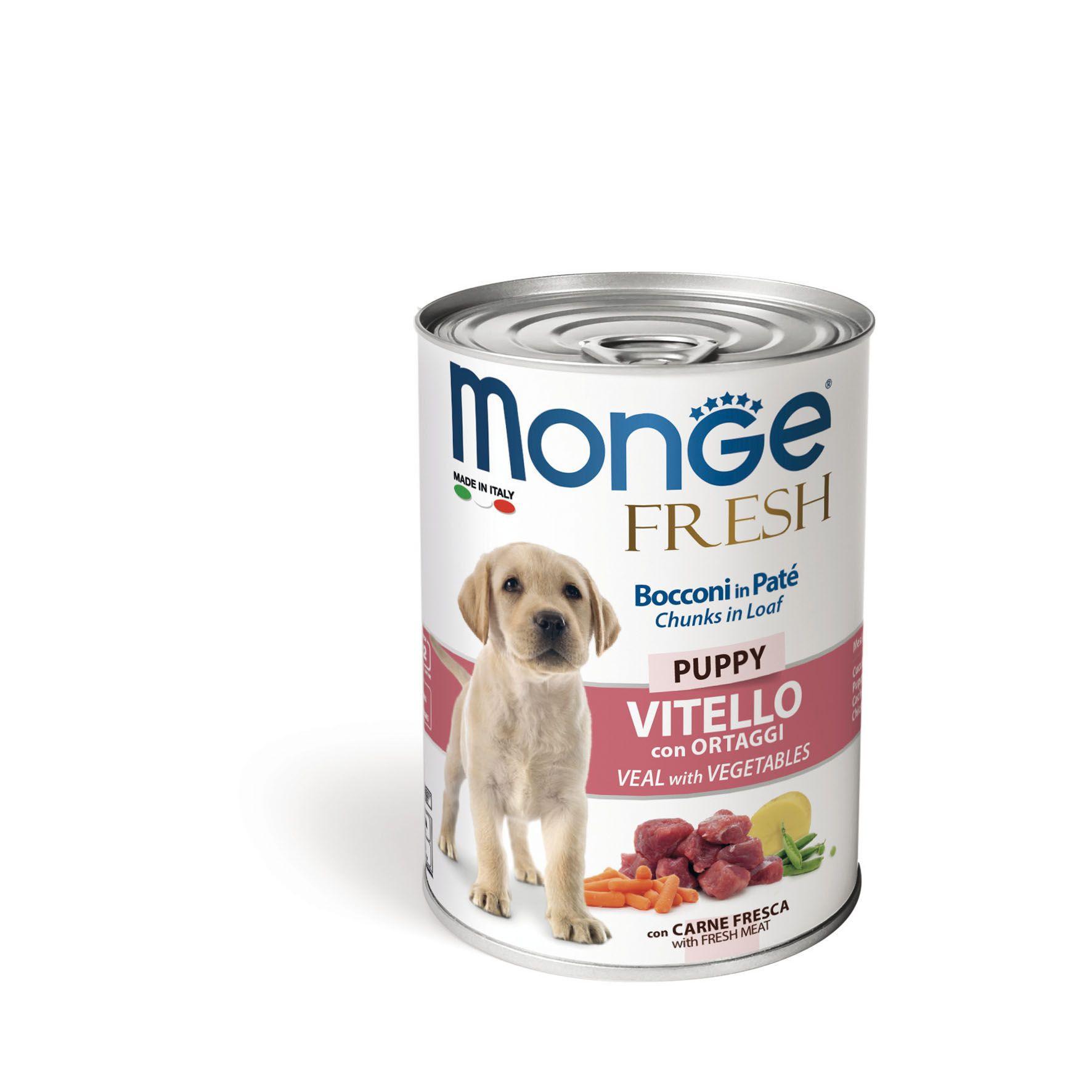 Monge  Puppy Fresh Kalbf und Gemüse - Multipack 